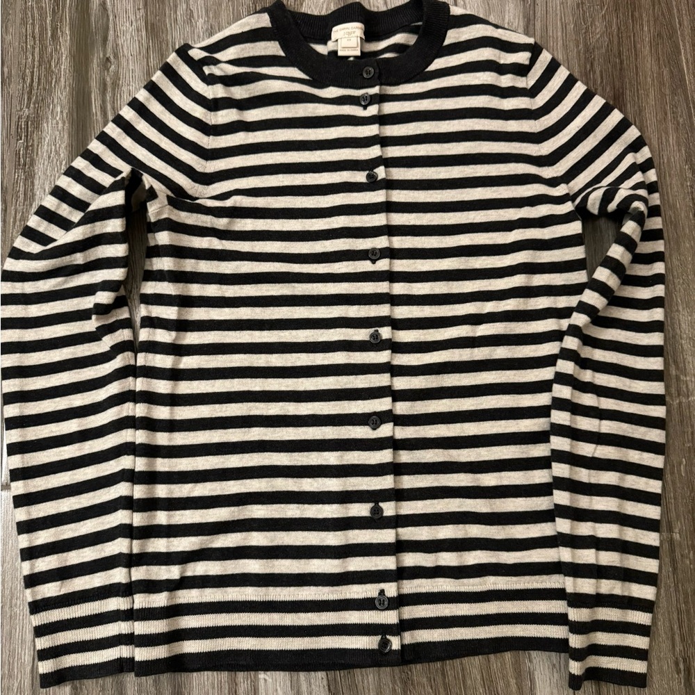 J Crew women Classic cotton cardigan sweater